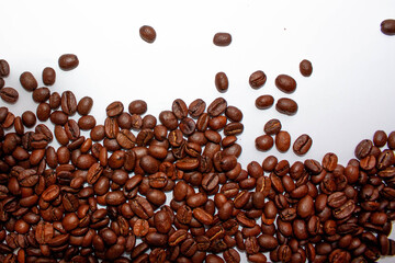 coffee beans on a white background