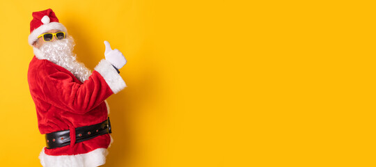 santa claus isolated on background with success expression