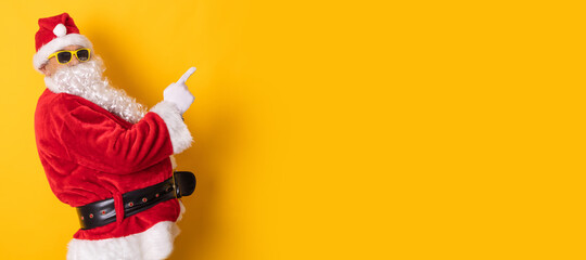 santa claus isolated on background pointing