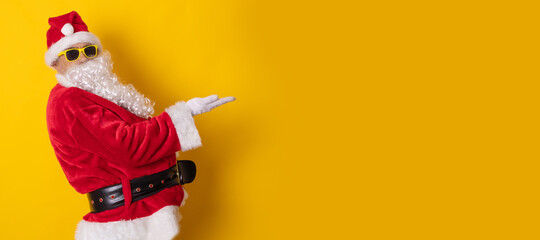 santa claus isolated on background pointing