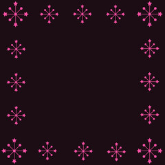 Background for a Christmas card. Red background with snowflakes. Christmas card. purple christmas background