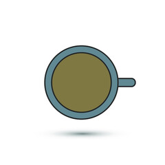 Cup of hot tea/ coffee icon in flat style. Vector drink symbol for your web site design, logo, app, UI.