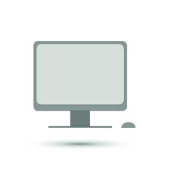 Vector computer monitor icon. Screen  symbol. For design, web site design, logo, app, UI.