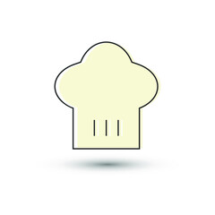 Vector cook hat icon. Chief symbol. For design, web site design, logo, app, UI/UX