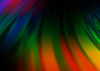 Obraz premium Dark Multicolor, Rainbow vector blurred shine abstract template.