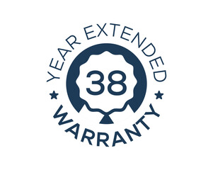38 Years Warranty images, 38 Year Extended Warranty logos