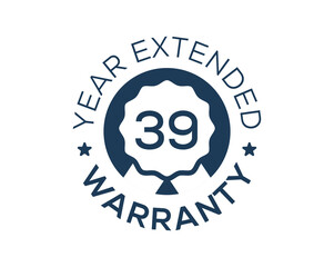 39 Years Warranty images, 39 Year Extended Warranty logos