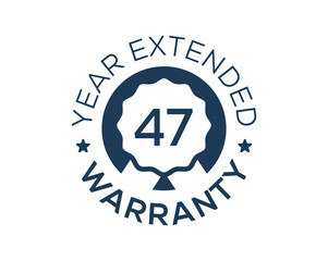 47 Years Warranty images, 47 Year Extended Warranty logos