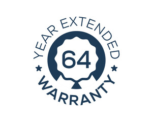 64 Years Warranty images, 64 Year Extended Warranty logos