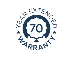 70 Years Warranty images, 70 Year Extended Warranty logos