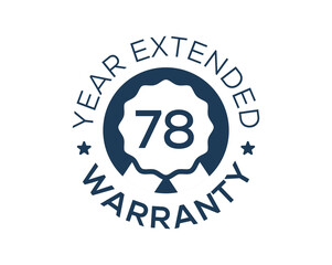 78 Years Warranty images, 78 Year Extended Warranty logos