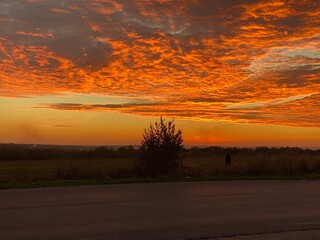 sunset in the mountains