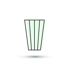 Vector faceted glass icon. Stemware symbol. For design, web site design, logo, app, UI/UX