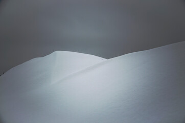 Winter landscape. Snowy hills. Abstract composition 3