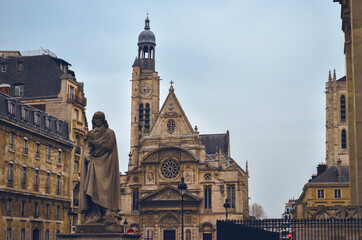 Fototapeta na wymiar Church of Saint-Etienne-du-Mont in Paris