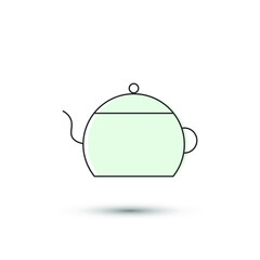 Vector kettle icon. Kitchen appliances symbol. For design, web site design, logo, app, UI/UX