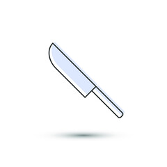 Fototapeta premium Vector knife icon. Kitchen tool cleaver symbol. For design, web site design, logo, app, UI/UX