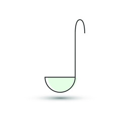 Vector ladle icon. Cooking tool symbol. For design, web site design, logo, app, UI/UX