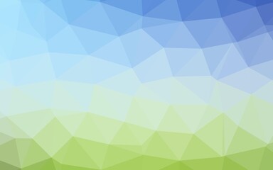 Obraz premium Light Blue, Green vector abstract polygonal cover.