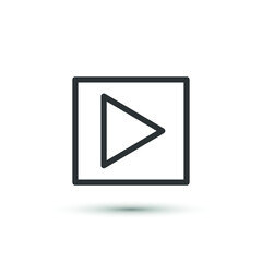 Vector play button icon. Play media symbol. For design, web site design, logo, app, UI.