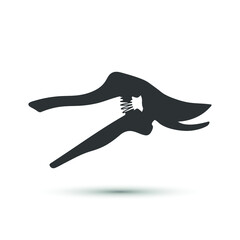 Vector secateurs icon. Cut symbol. For design, web site design, logo, app, UI.