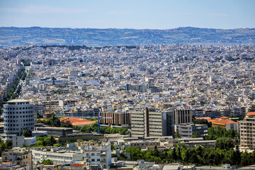 Aerial view of Thessaloniki, Greece. Thessaloniki is the second largest city in Greece and the capital of Greek Macedonia.