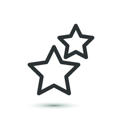 Stars icon in flat style. Vector night, sky symbol for your web site design, logo, app, UI.