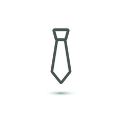 Vector tie isolated icon. Man, office worker symbol. For design, advertising banner