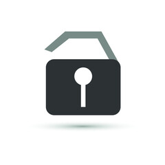 Unlock Icon in trendy flat style isolated on white background. Security symbol for your web site design, logo, app, UI. Vector illustration, EPS10.