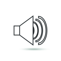 Vector sound icon. Volume symbol. For design, web site design, logo, app, UI.