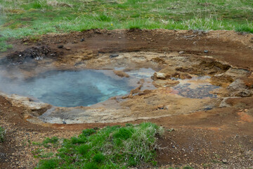 Islande, Reykjadalur source d'eau chaude, riviere thermale, Grensdalur