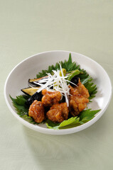 茄子と鶏の唐揚げ