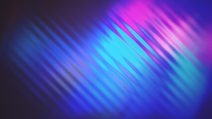 Colorful gradient rippling and flowing surface illustartion. Abstract blurry pattern. Holographic neon purple, pink and blue colors. Foil vibrant palette. Shiny wavy background with 3D render effect