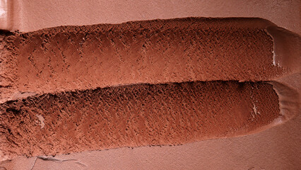 Texture ice cream chocolate, Top view Food concept, Blank for design..