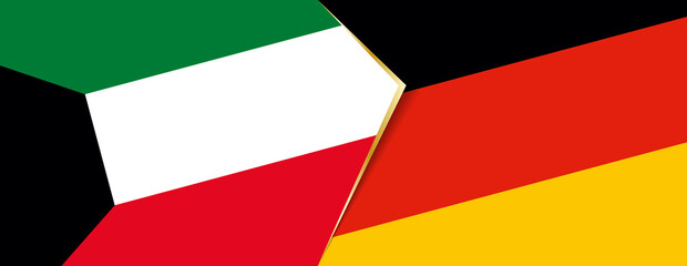 Kuwait and Germany flags, two vector flags.