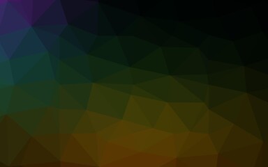 Dark Multicolor, Rainbow vector polygon abstract backdrop.