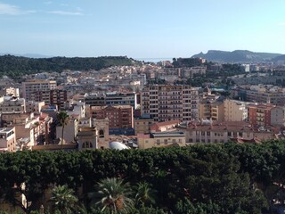 Obraz premium Top view of the city of Cagliari 
