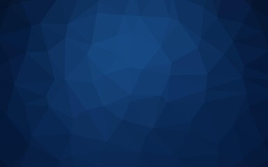 Dark BLUE vector abstract polygonal cover.