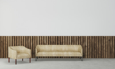 modern interior with sofa