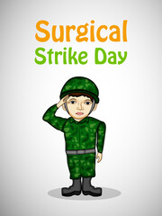 Illustration of Background for Surgical Strike Day India



