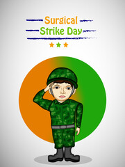 Illustration of Background for Surgical Strike Day India



