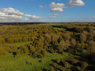 autumn/fall landscape with clouds