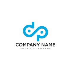 Letter DP line logo design. Linear creative minimal monochrome monogram symbol. Universal elegant vector sign design. Premium business logotype. Graphic alphabet symbol for corporate business identity