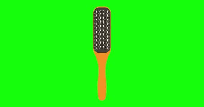 Hairbrush hair vector comb brush icon style illustration. Isolated fashion care hairdresser beauty equipment