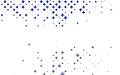Light BLUE vector cover with small and big stars.