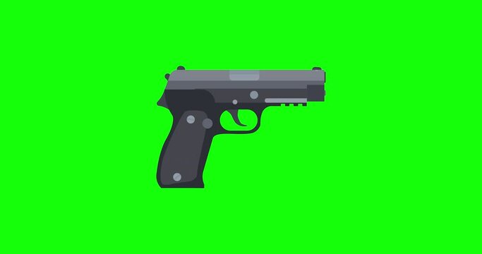 Gun hand vector illustration pistol handgun isolated weapon silhouette design. Icon black army war military sign