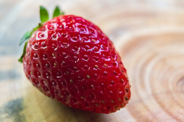 strawberry close'up with details and vivid colors