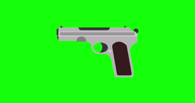 Gun firearm vector rifle illustration weapon pistol icon military isolated design handgun. Symbol security