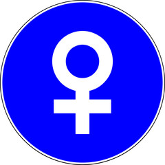 Fototapeta premium Female allowed sign