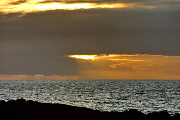 sunset over the sea